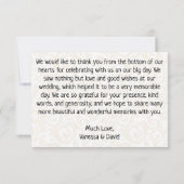 カスタマイズ結婚可能なサンキューカード サンキューカード (裏面)