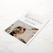 カスタマイズ結婚可能なタイムライン 箔招待状 (回転した状態)