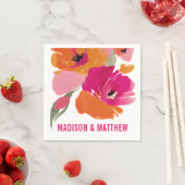 カスタマイズ結婚可能なフローラのナプキンモダン抽象芸術 スタンダードカクテルナプキン (インサイチュ)