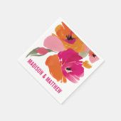 カスタマイズ結婚可能なフローラのナプキンモダン抽象芸術 スタンダードカクテルナプキン (角)