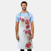 カスタマイズ結婚可能なフローラの白ピンクのペーパーフラワー エプロン (着用した状態)