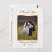 カスタマイズ結婚可能な写真ありがとうはがき ポストカード (正面/裏面)