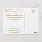 カスタマイズ結婚可能な写真ありがとうはがき ポストカード (裏面)