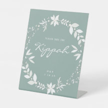 カスタマイズ結婚可能なKippahの看板、白と緑のPe