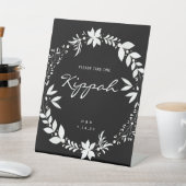 カスタマイズ結婚可能なKippahの看板、白と黒のPe 台座サイン (インサイチュ)