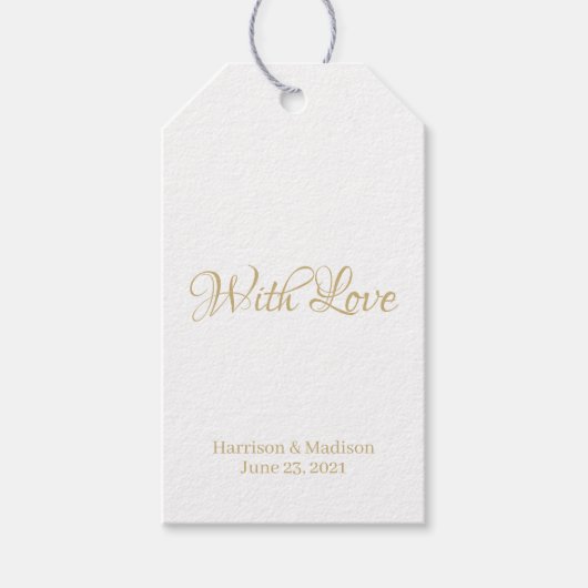 カスタマイズ結婚文字のギフトメッセージカード ギフトタグ (正面)