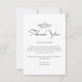 カスタマイズ結婚結婚サンキューカード サンキューカード (裏面)