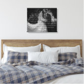カスタマイズ結婚記念写真と誓い キャンバスプリント (インサイチュ (寝室))
