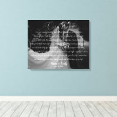 カスタマイズ結婚記念写真と誓い キャンバスプリント (インサイチュ (ウッドフロア))