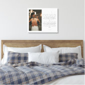 カスタマイズ結婚記念写真と誓い キャンバスプリント (インサイチュ (寝室))