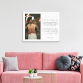 カスタマイズ結婚記念写真と誓い キャンバスプリント (インサイチュ (リビング))