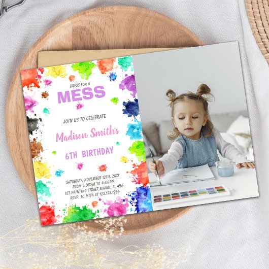 カスタマイズ絵を描可能な招待状 招待状