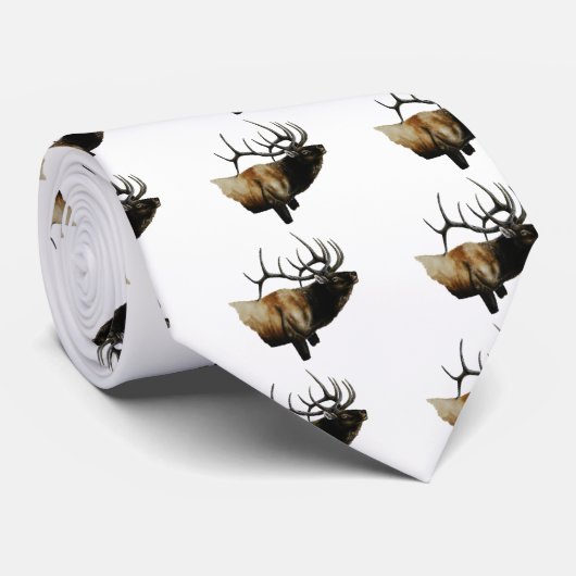 カスタマイズ絵画可能な製品のBull Elk ネクタイ (ロール)
