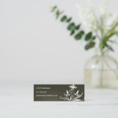 カスタマイズ緑の花- スキニー名刺 (スタンド正面)