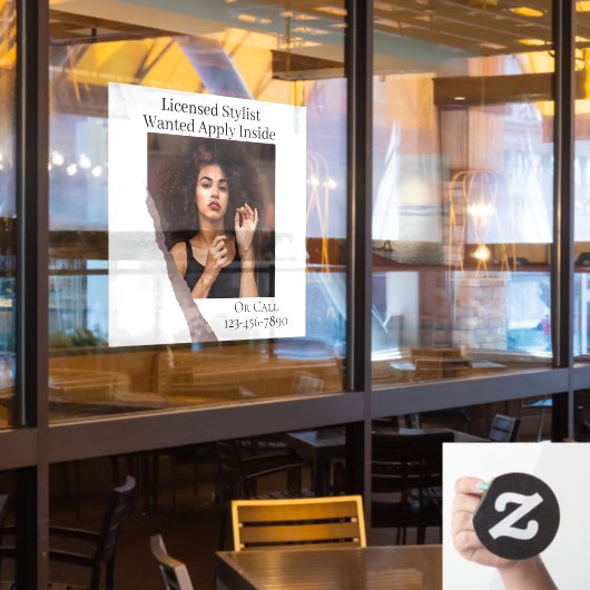 カスタマイズ美容師の適用中 ウィンドウサイン (レストラン窓)