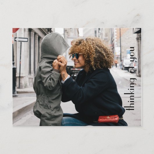 カスタマイズ考え写真テンプレート ポストカード (正面)