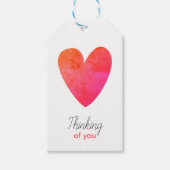 カスタマイズ考え可能なハートのギフトラベル ギフトタグ (正面)