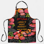 カスタマイズ肉屋ビジネス肉カット エプロン (正面)