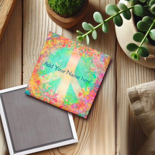 カスタマイズ自の平和印かわいらしフローラ マグネット