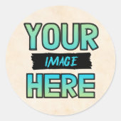 カスタマイズ自クラシック分のステッカー! ラウンドシール (正面)