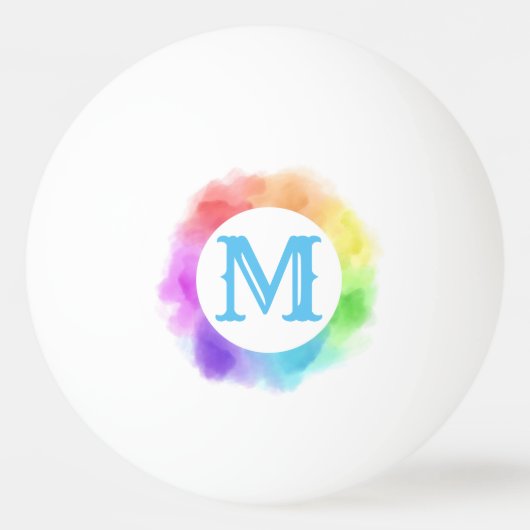 カスタマイズ自分のカラフル 卓球ボール (正面)
