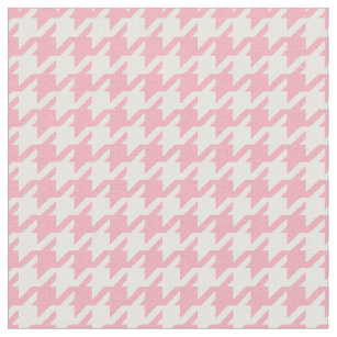 カスタマイズ自千鳥格子の分のピンクパターン ファブリック