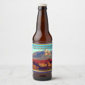 カスタマイズ自家醸造ロッキー山鹿の詳細 ビールラベル (正面)