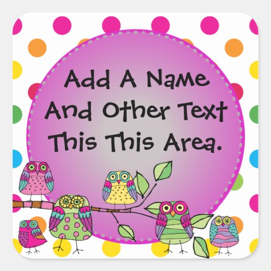 カスタマイズ自然 スクエアシール (正面)