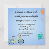 カスタマイズ自転車の誕生日の招待 招待状 (裏面)