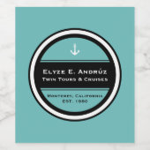 カスタマイズ航海のいかり円 ワインラベル (シングルラベル)