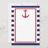 カスタマイズ航海の可能な男の赤ちゃんシャワー招待状 招待状 (裏面)