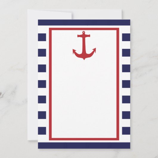 カスタマイズ航海の可能な男の赤ちゃんシャワー招待状 招待状 (裏面)