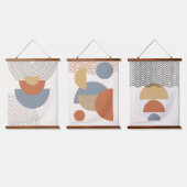 カスタマイズ色のモダン抽象芸術 吊り下げ型タペストリー (トリプル)