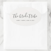 カスタマイズ花嫁の書結婚類 楕円形シール (バッグ)