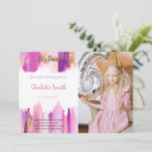 カスタマイズ芸術的可能なパーティの招待状子供へ 招待状 (スタンド正面)