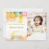 カスタマイズ芸術的可能なパーティの招待状子供へ 招待状 (正面)