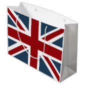 カスタマイズ英国国旗のクラシックな旗 ラージペーパーバッグ (裏面アングル)