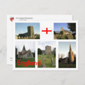 カスタマイズ英国教会場面-カスタマイズ- ポストカード (正面/裏面)