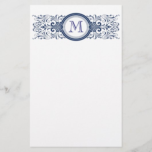 カスタマイズ華美可能なモノグラム固定式 便箋 (正面)