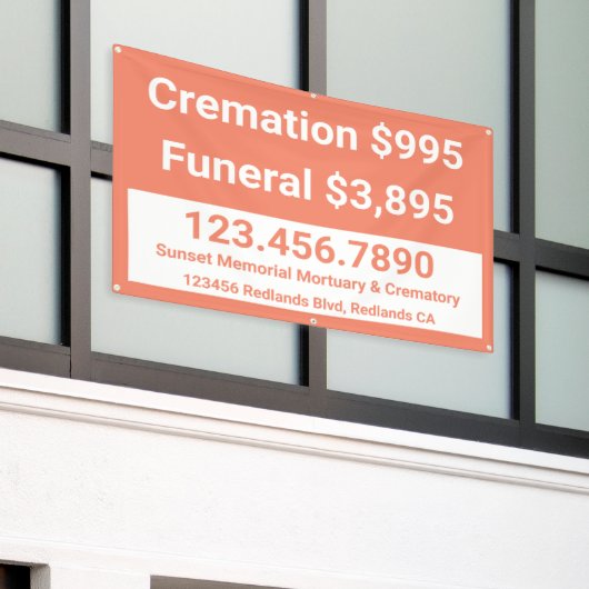 カスタマイズ葬式 横断幕 (ビルの外側)