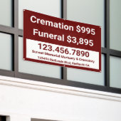 カスタマイズ葬式 横断幕 (ビルの外側)