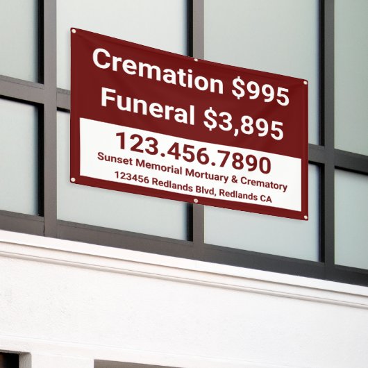 カスタマイズ葬式 横断幕 (ビルの外側)