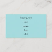 カスタマイズ薄い青と黒の名刺 名刺 (裏面)