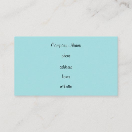 カスタマイズ薄い青と黒の名刺 名刺 (裏面)