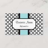 カスタマイズ薄い青と黒の名刺 名刺 (正面)