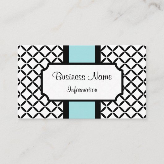 カスタマイズ薄い青と黒の名刺 名刺 (正面)