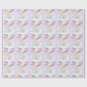 カスタマイズ虹のベビーの双生児 ラッピングペーパー (フラット)