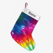 カスタマイズ虹の絞り染め スモールクリスマスストッキング (正面 (吊り時))