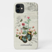 カスタマイズ蝶の花 Case-Mate iPhoneケース (裏面)