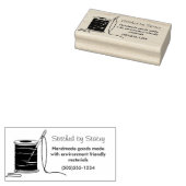 カスタマイズ裁縫針と糸スタンプ ラバースタンプ (押印)